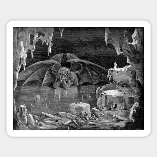 Lucifer, King of hell 1861 by Paul Gustave Dore Sticker